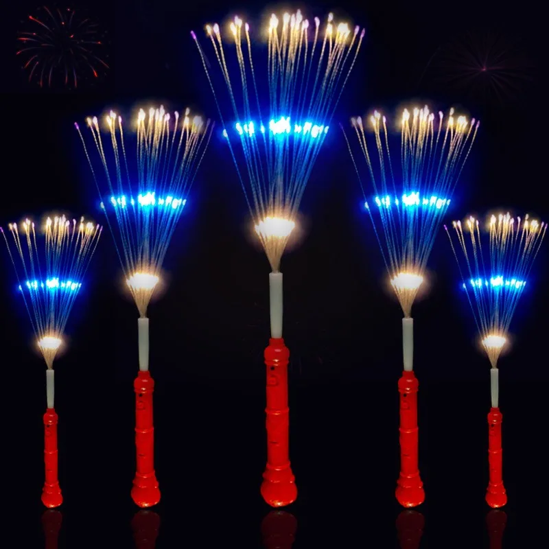 LED-vuurwerkverlichting Handheld Glow Sticks Knipperlicht Sterrenhemel Decoratieve verlichting Kleurrijke string voor bijeenkomsten op de avondmarkt