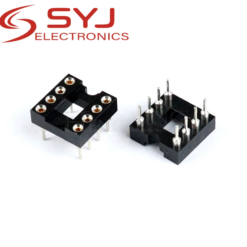 10piece IC socket integrated block in-line DIP single-chip microcomputer chip round hole base sub 8P narrow