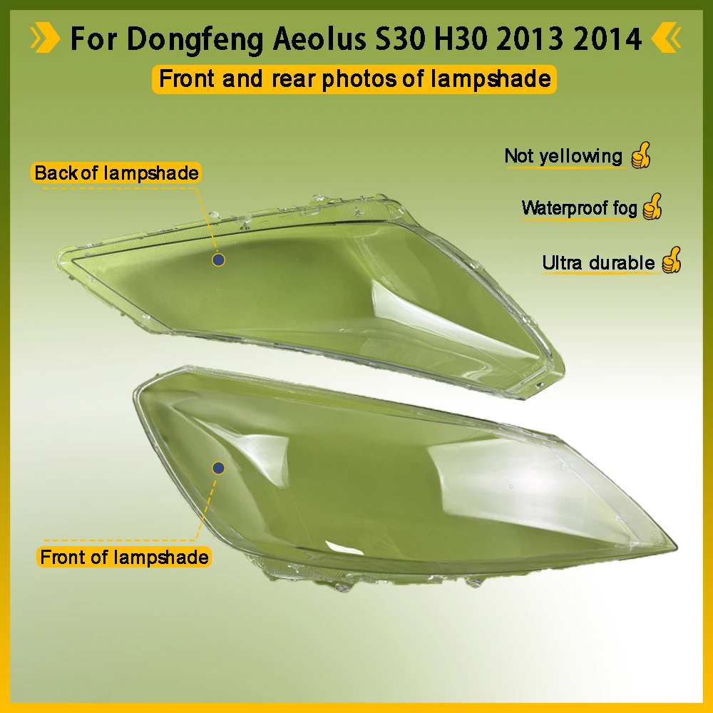 For Dongfeng Aeolus S30 H30 2013 2014 Front Headlight Cover Car Lampshade Lamp Shade Front Headlight Cover Glass Lens Shell