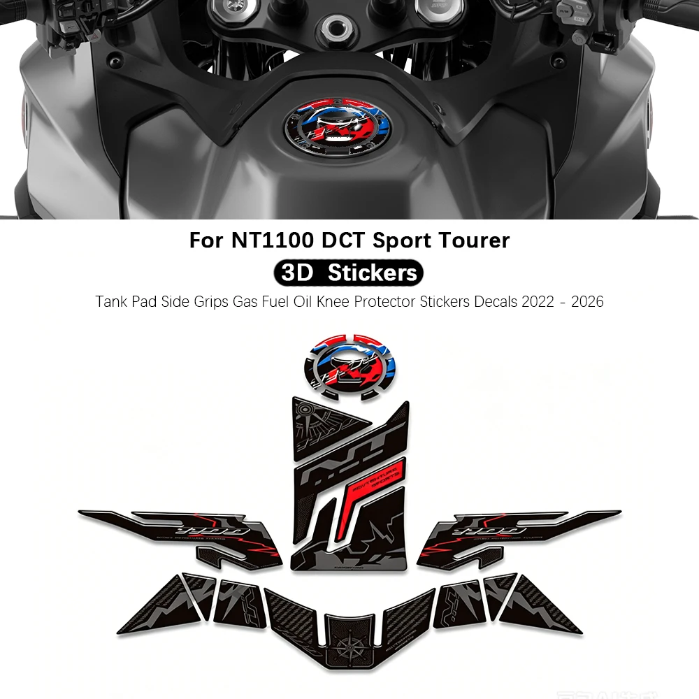 Motorcycle Tank Pad Side Grips Gas Fuel Oil Knee Protector Stickers Decals For NT1100 DCT Sport Tourer 2022-2026