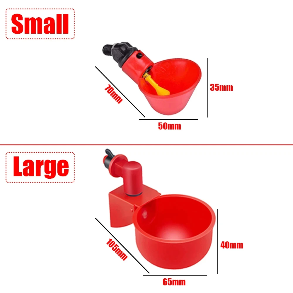 Automatic Drinker Chicken Feeder Chicken Drinking Cup Plastic Poultry Waterer Drinking Water Feeder for Chicks Duck Goose Quail