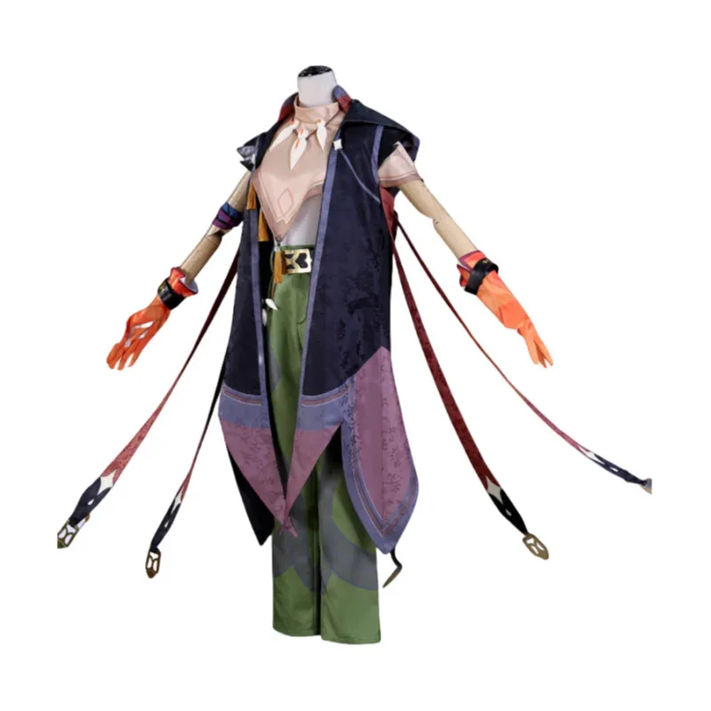 CyGame Genshin Impact Razor Cosplay Anime  Costume Necklace Uniform Wig Anime Halloween Party Outfit Full Sets Wigs view 3