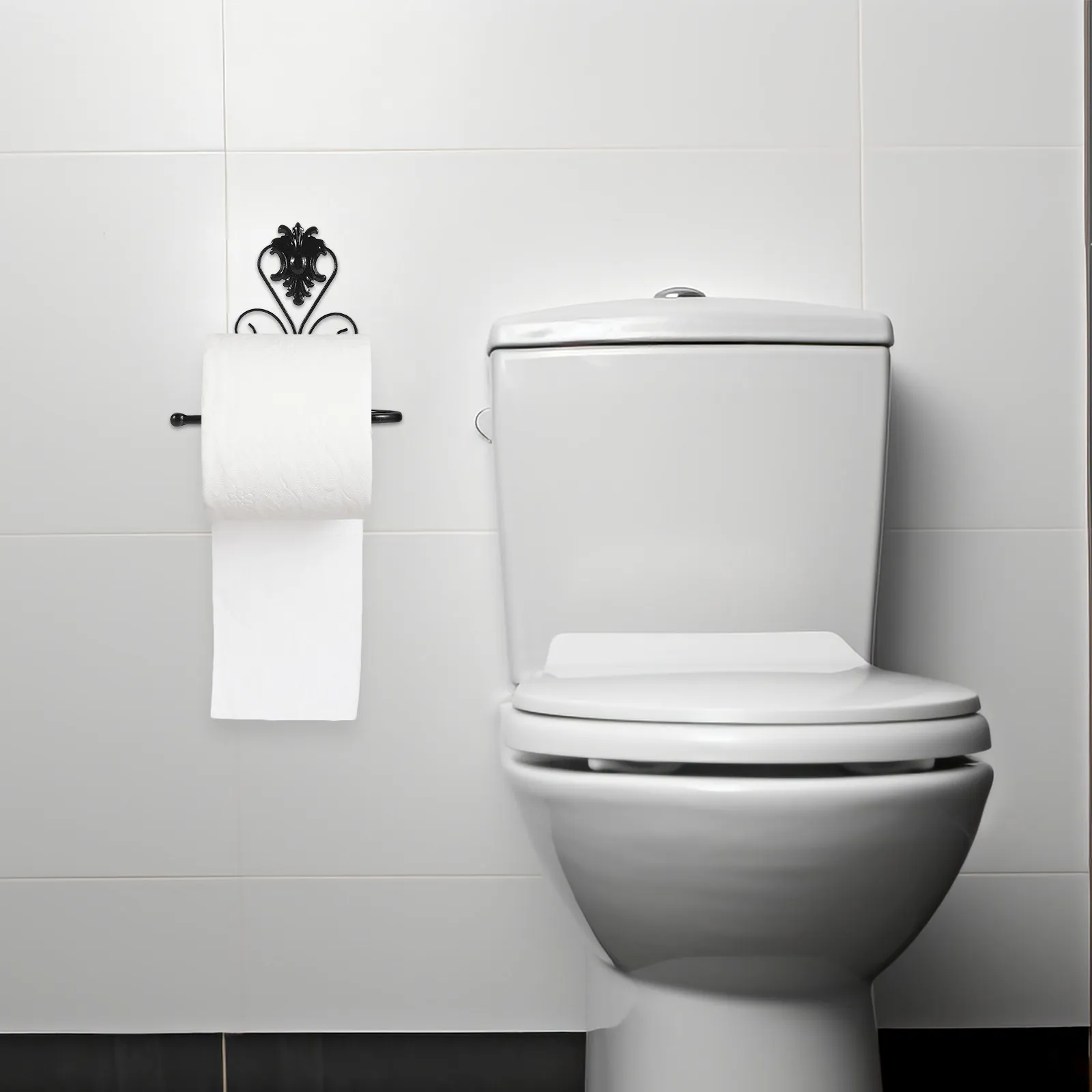 

Черный настенный держатель для туалетной бумаги из латуни, ретро-держатель для салфеток из цельной латуни, 21x10x18 см, аксессуары для ванной комнаты