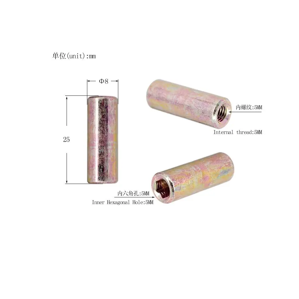 1x Bass Guitar Rod Buckle Connect Adjust Connector 8mm Diameter
