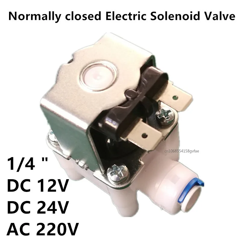 Normally closed Electric Solenoid Valve Magnetic DC 12V Water Inlet Flow Switch 1/4 