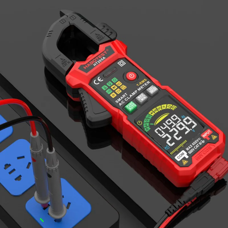 Smart Digital Clamp Meter Multimeter Auto Range True RMS NCV DC AC Voltage Inrush Current Temperature Tester Automatic Voltmeter