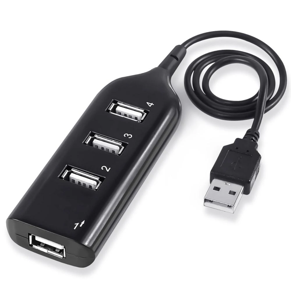 موزع usb صغير 2.0 مع منافذ متعددة ، فاصل 4 منافذ ، سرعة عالية ، للكمبيوتر الشخصي ، الكمبيوتر ، الكمبيوتر المحمول ، الملحقات