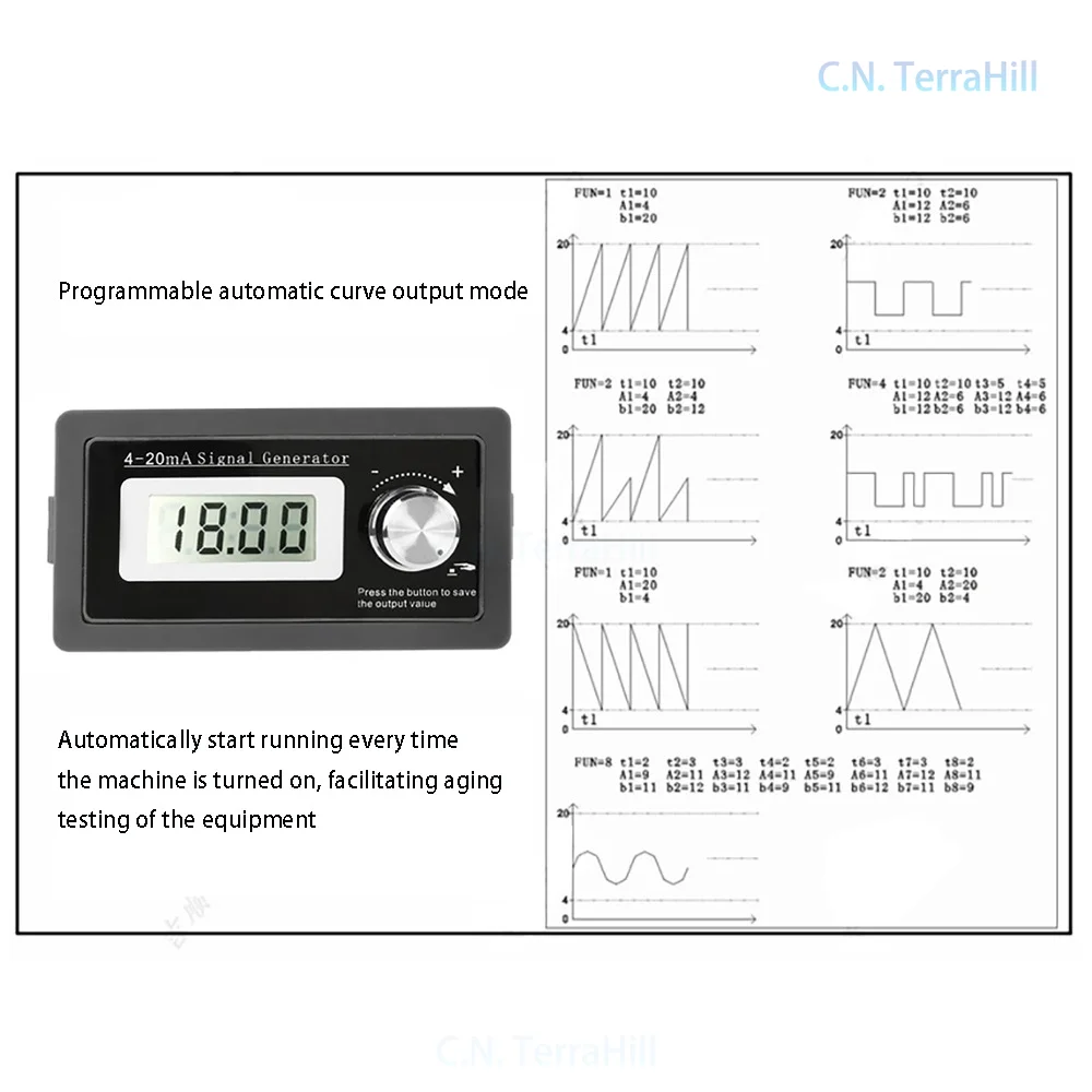 4-20mA Signal Generator Passive Two-Wire Current Loop Simulator Transmitter Sensor Calibrator for Industrial Testing