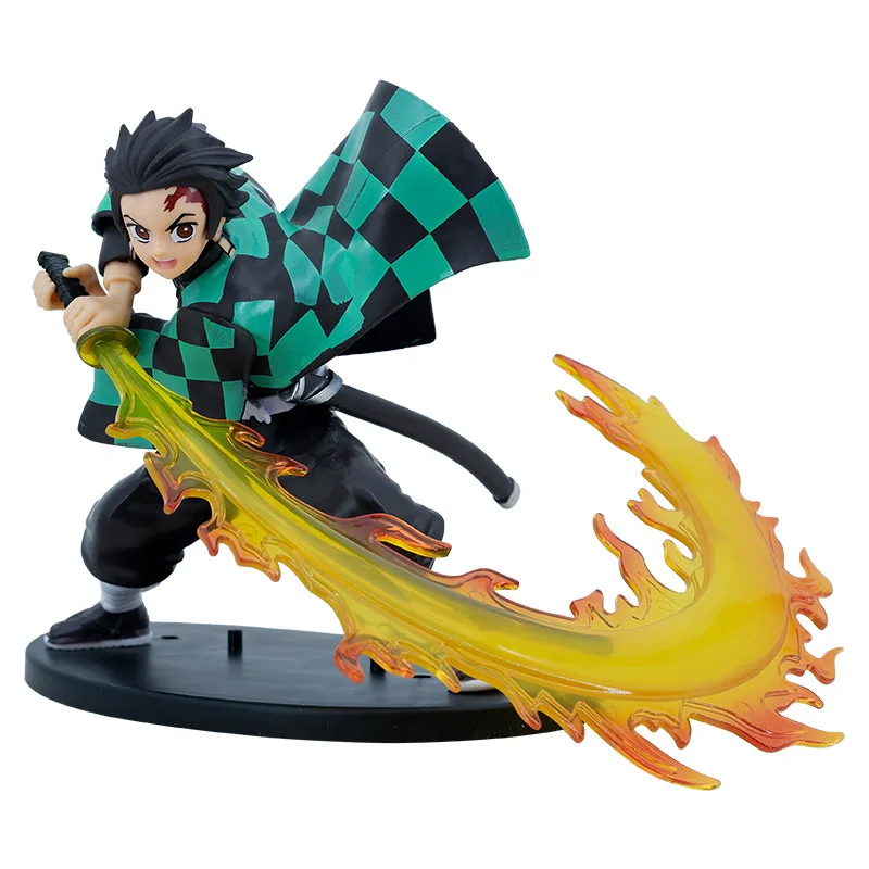 Anime Demon Slayer Figure Kamado Tanjirou Nezuko Action Figures Pvc Model Toys Zenitsu Figurine Inosuke Kimetsu No Yaiba Figura