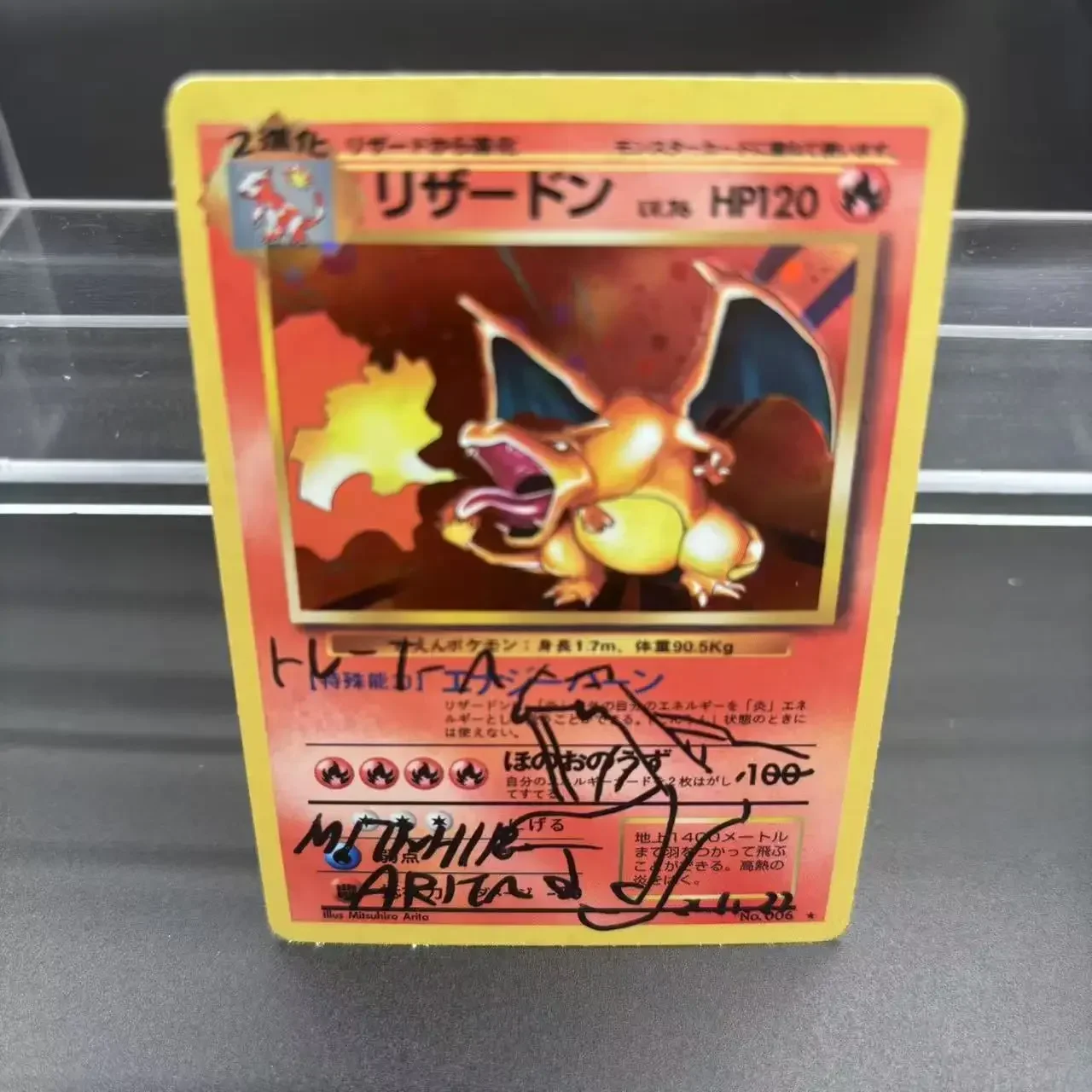 DIY TCG-verzamelkaarten P.M. JAPANSE BASIC CHARIZARD Teken Zelfgemaakte enkele kaart Klassiek spel Anime Kaarten Cadeauspeelgoed