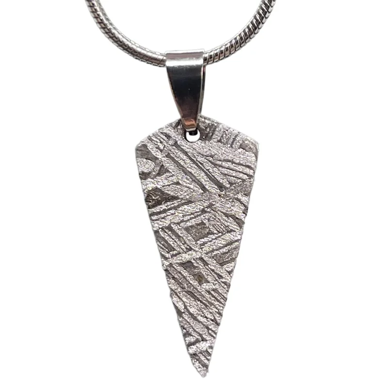 Muonionalusta Iron Meteorite Cone Pendant Natural Widmanstatten Pattern Meteorite Jewelry Collection LK545