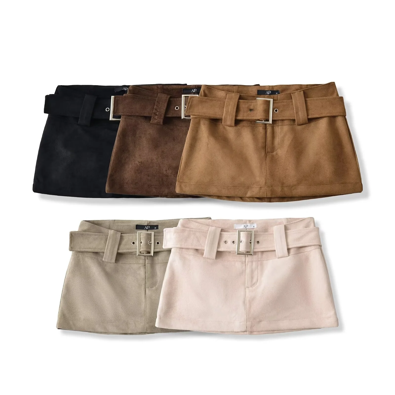 Sexy Low Waist Half Skirt with Belt Body Shaping Prevent Exposure Casual Outdoor Wear Pure Desire Internet Celebrity Women's ...