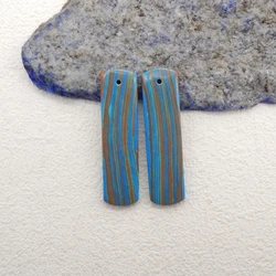 Fashion Jewelry Rainbow Jasper Earring Beads Semiprecious Stones DIY Making For Women 39x10x4mm 5g