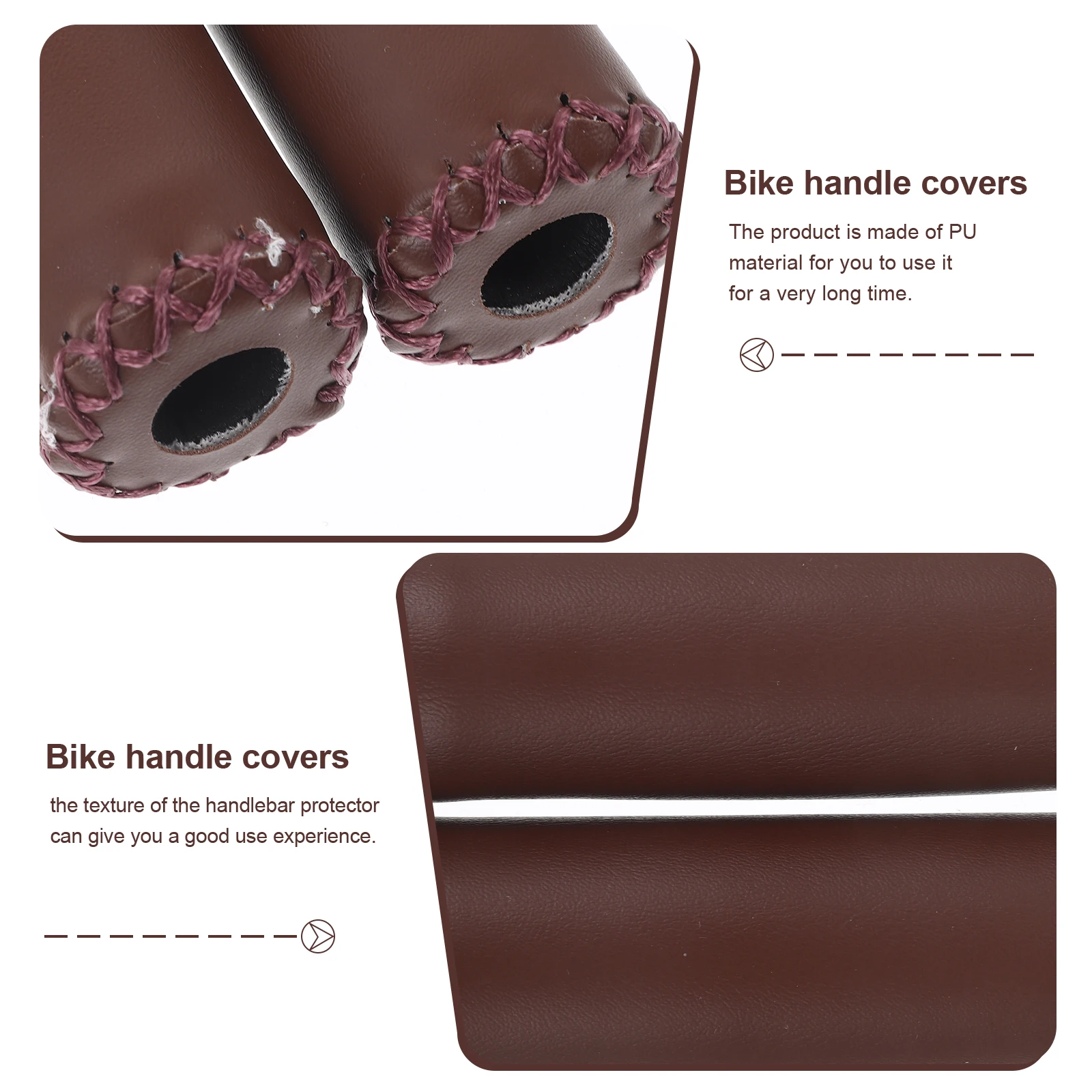 

2pcs Pu Handlebar Grips Mountain Bike Handlebar Covers Anti-Slip Shockproof Sweatproof Wear-Resistant Handle Grips For Road Bike