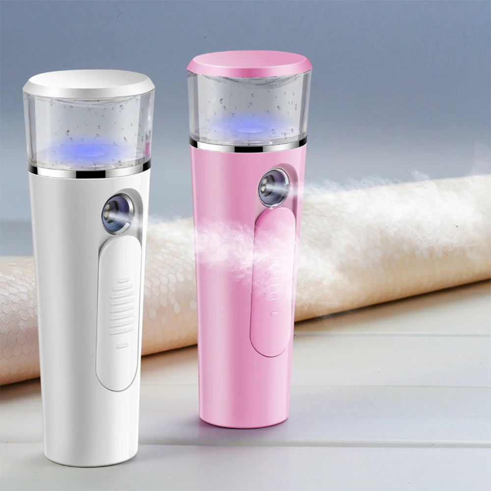 Mini Nano Mist Sprayer Cooler Facial Steamer Humidifier USB Rechargeable Face Moisturizing Nebulizer Beauty Skin Care Tools