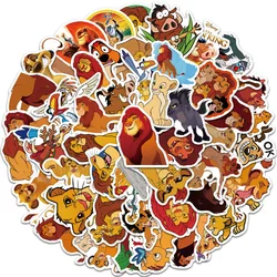 Autocollants Disney Simba Pumbaa Timon, le roi discutant, dessin animé, voiture, ordinateur portable, planche à roulettes, décalcomanies de jouets classiques, 10 pièces, 30 pièces, 50 pièces