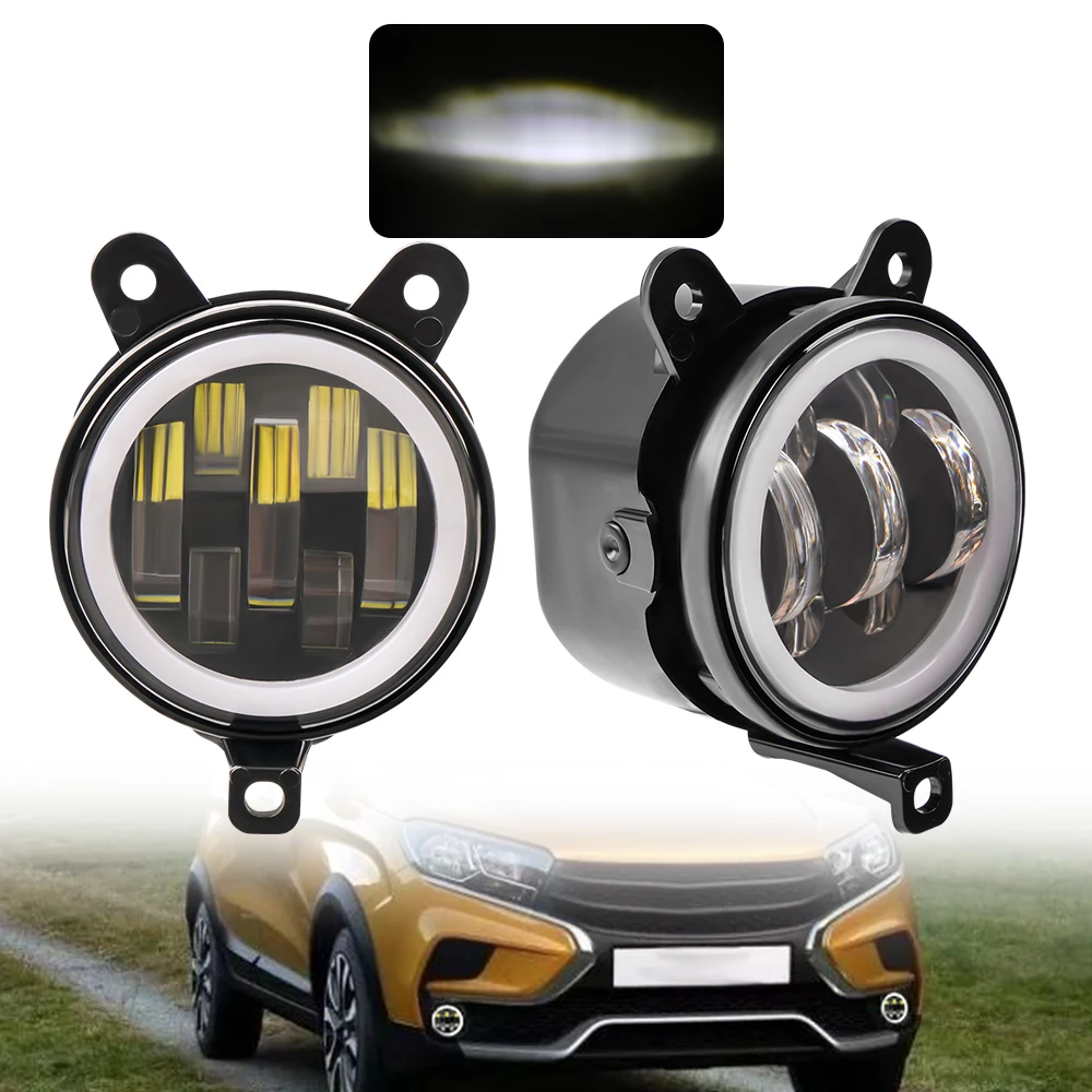 

3.5 Inch Waterproof 30W 6000K Round Led Fog Light fog Passing Lights for lada Priora and some Russia cars front fog Lamp