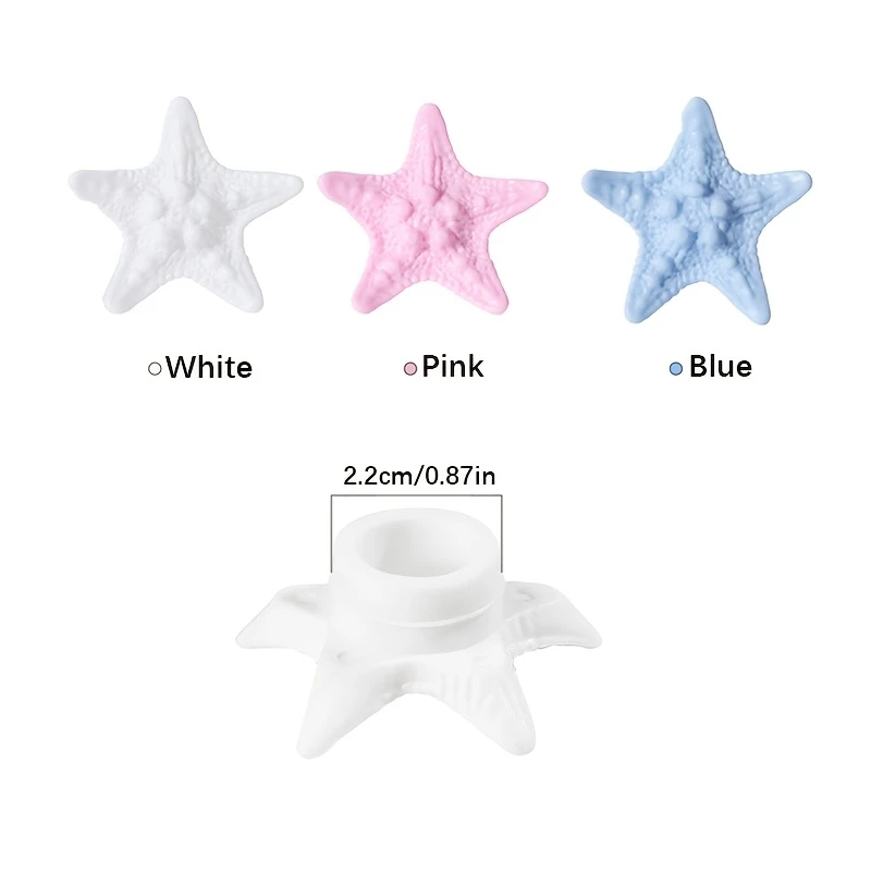 2PCS Sink Overflow Hole Cover Starfish Shape Spillover Drain Stopper | Basin Overflow Plug for Bathtub Shower Basin Home Sink