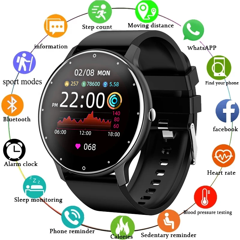 Men Smart Watch Women Heart Rate Blood Pressure Monitoring Sleep Health Monitor Bluetooth Call Sports waterproof For Android iOS