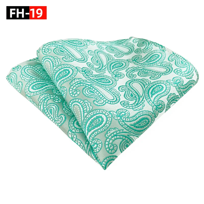 Pañuelo cuadrado de bolsillo con estampado de flores de poliéster para hombre, pañuelo para el cuello, bufandas, traje, bufanda de bolsillo, accesorios de decoración