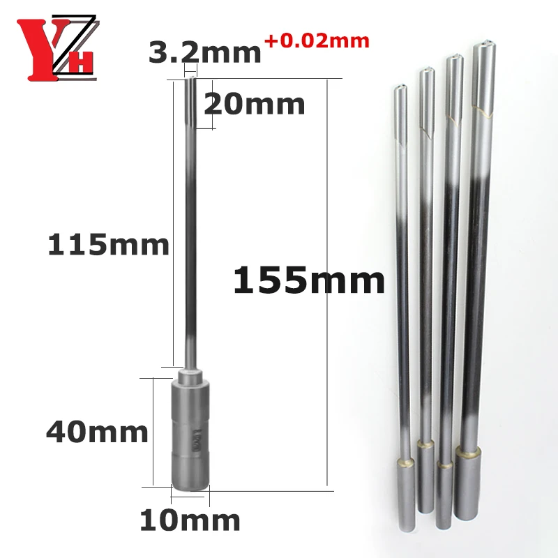 Customized 3.2x155mm Deep Hole Gun Drill Bit CNC Inner Coolant Cutting Tool V-shape Carbide Drill Head Drilling Bit