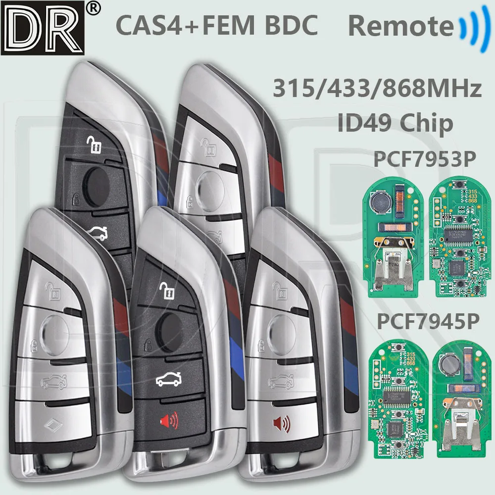 DR ID49 PCF7945P/7953P 315/433,9/868MHz soporte CAS4 CAS4 + FEM BDC actualización llave remota de coche para BMW F X1 X3 X5 X6 X7 3 GT 1 3 5 7