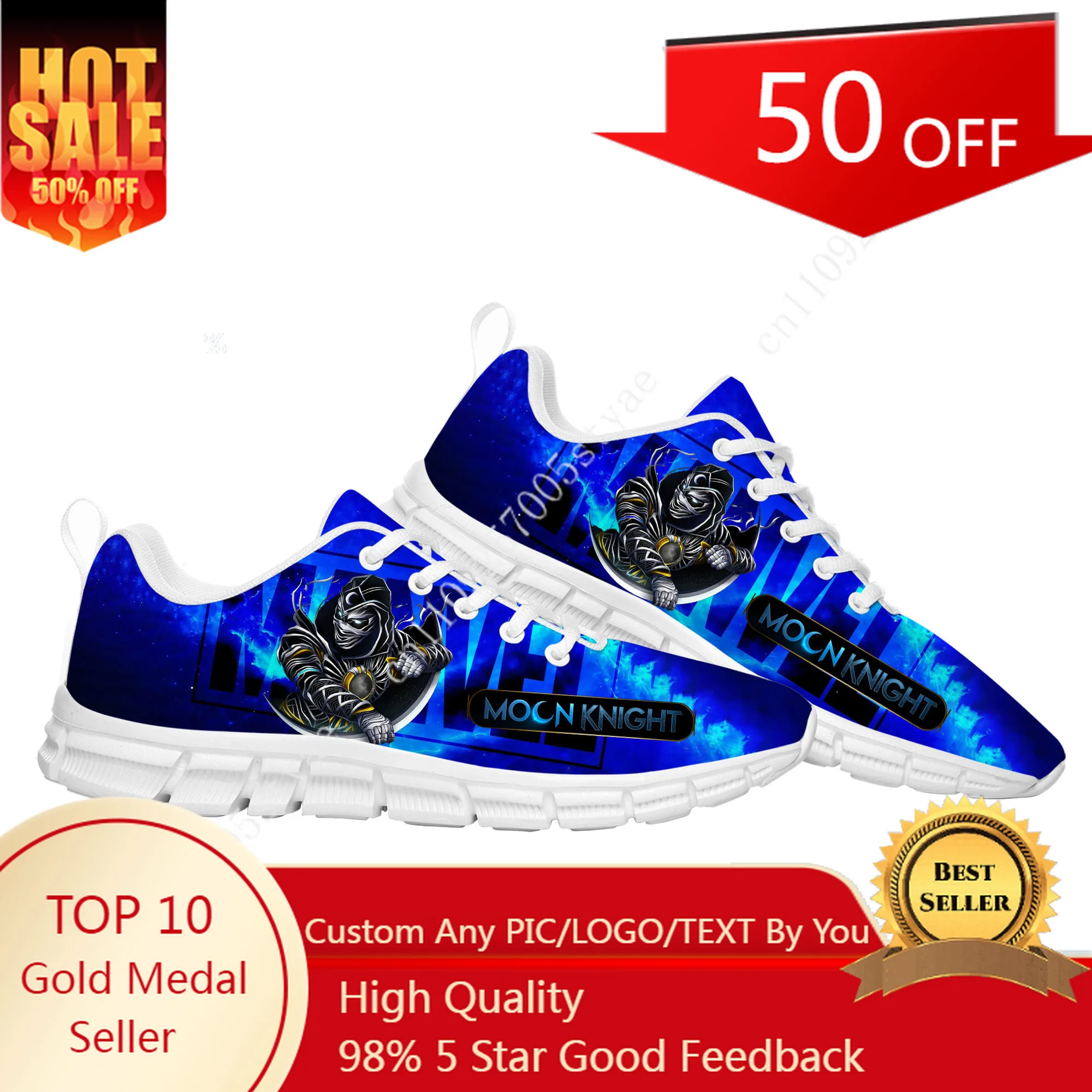 

Marvel Moon Knight Sports Shoes Mens Womens Stylish High-QualityCustom Sneakers Lightweight Casual Running Sneaker