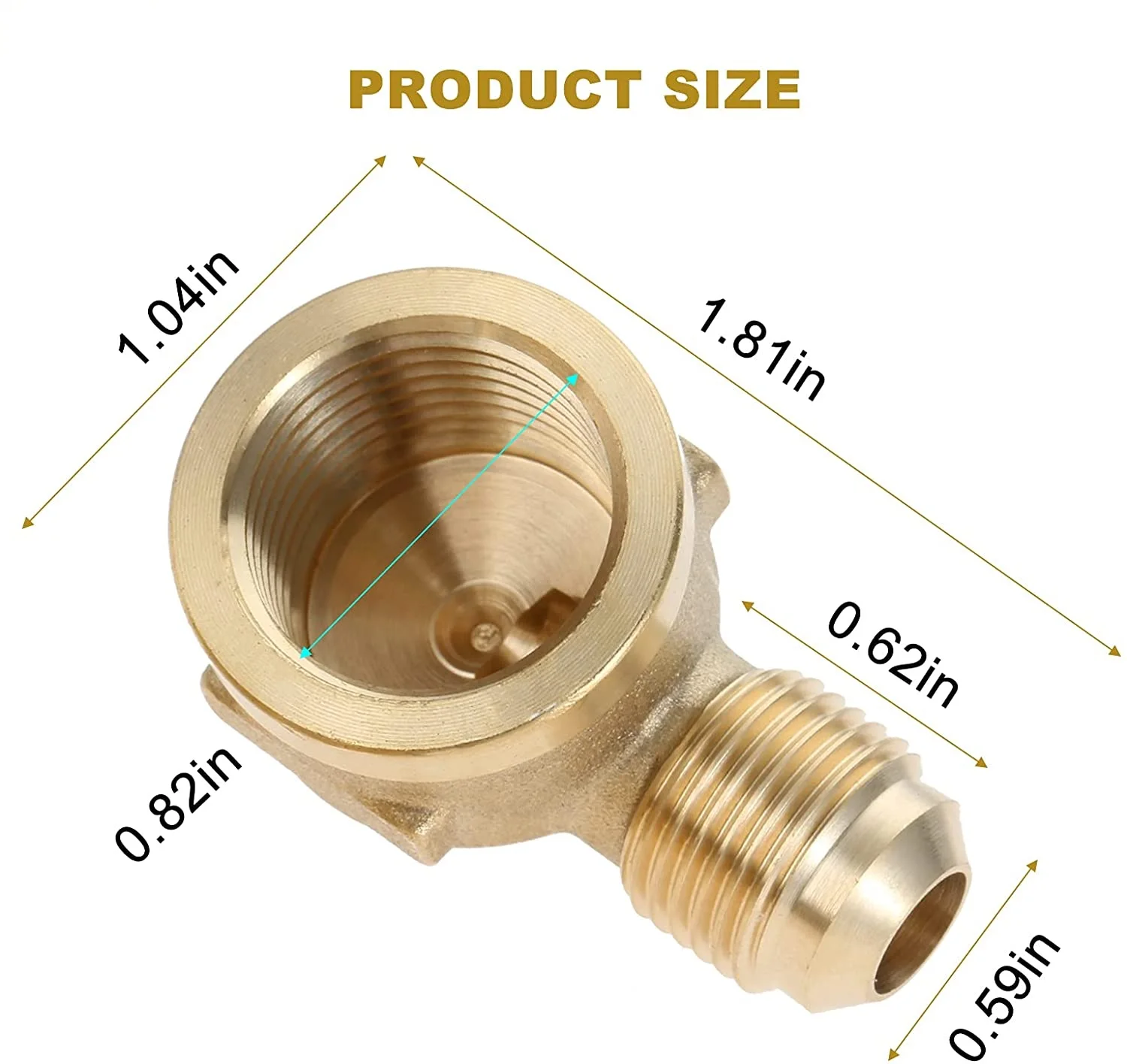 2 Buah 90 Derajat Konektor Siku Adaptor Kopling Fiting untuk Gelombang Olimpiade Pemanas, Api Pit (1/2 "Perempuan NPT X 3/8" Laki-laki Suar