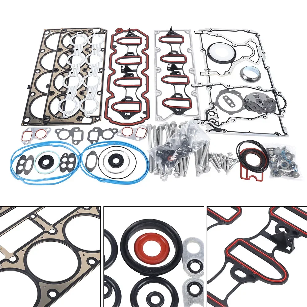 Полный комплект прокладок и болтов двигателя для GM/Chevy/GMC/Buick 4.8L 5.3L OHV MLS 2002-2004 годов (быстрая доставка в США)