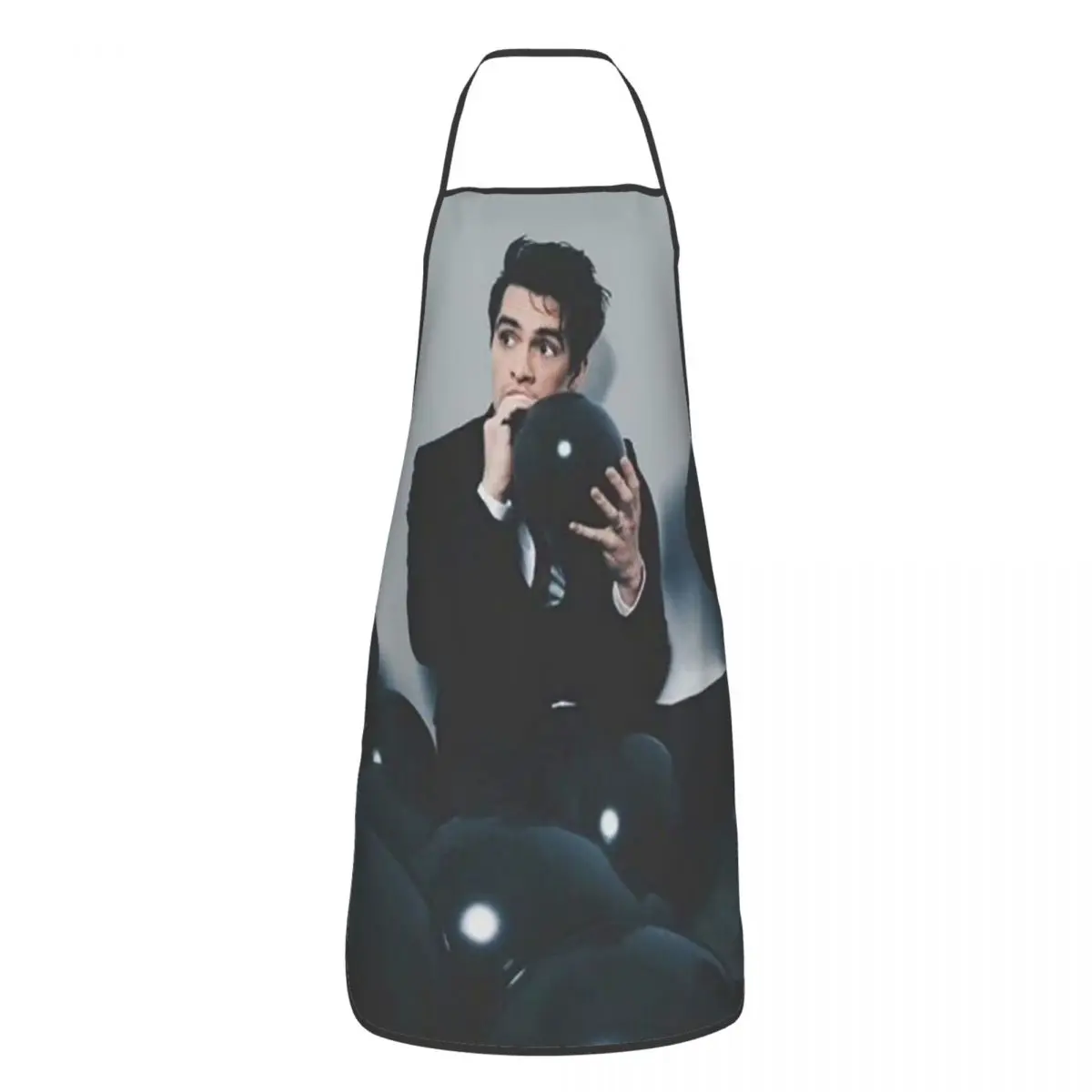 

Brendon Urie Panic Aprons Chef Cooking Tablier Sleeveless Bib Kitchen Cleaning Pinafore for Women Men Painting