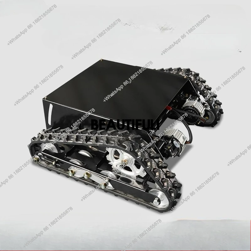 Electric Track Chassis Rubber Track Assembly Agricultural Dual Motor All Terrain Transport Vehicle Intelligent Climbing King