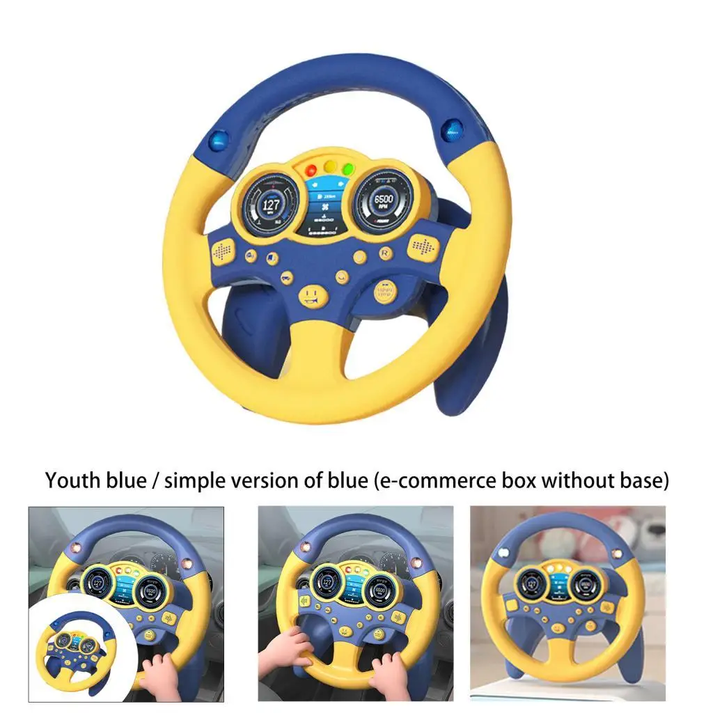 

Simulated Steering Wheel, Traffic Knowledge W/Music and Light Interactive Driving Electric Early Education Driving Controller