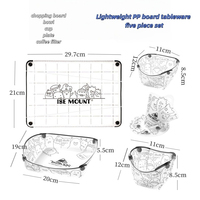 Outdoor Portable Folding Camping Tableware Food-Grade Bowl Plate Coffee Filter Funnel Water Cup Multi-purpose Chopping Board
