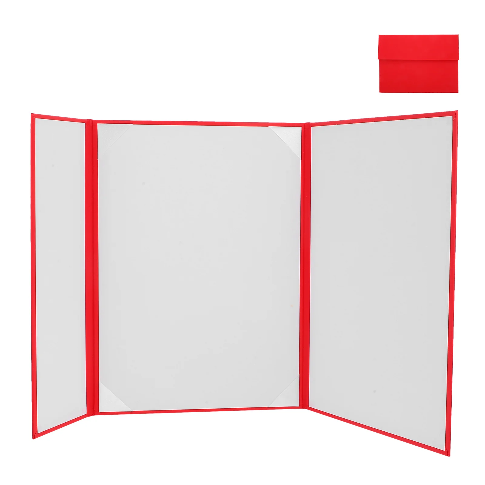 

A4 Tri-Fold Blank Diploma Cover Professional Document Holder Folder for Graduation Award Certificate Presentation Case