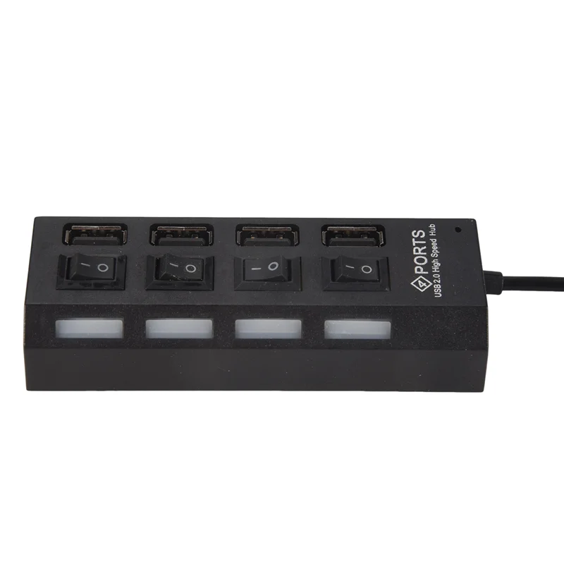 Y43A-USB4 Port 2 Splitter With Switch HUB 4-Hole Independent Switch HUB USB2.0 Hub Multifunction