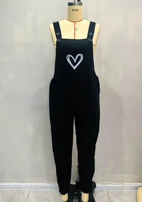 

Women's Fashion Spring/summer 2026 All Cotton Adjustable Strap Pants Pocket Casual Strap Pants Loose and Comfortable Jumpsuit