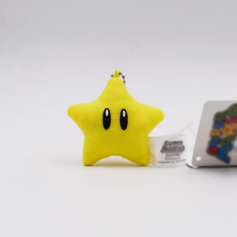 سوبر ماريو بروس ستار لطيف مفاتيح المفاتيح الفتيات الكرتون سيارة كيرينغ Kawaii المرأة حقيبة الملحقات الإبداعية سلسلة مفاتيح من الكرتون