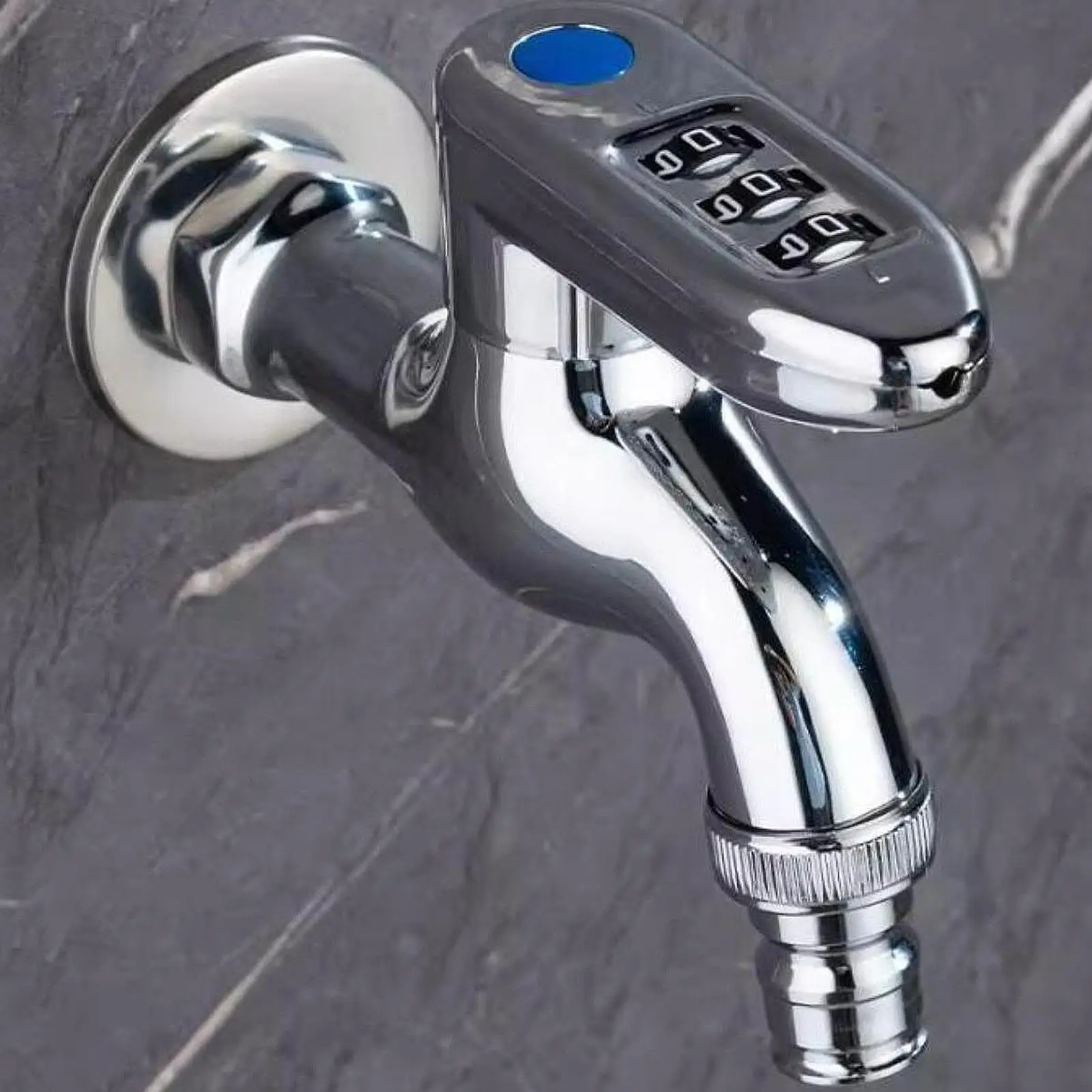 Outdoor Faucet with Code Lock with Removable Adapter Garden Tap 1/2 inch Threaded Water Spigot for Irrigation Quick Connect Hose