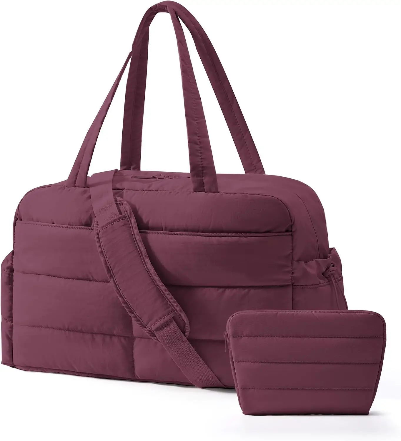 Gym Bag for Women with Toiletry Pouch, Lightweight Weekender Bags for Women with Wet Pocket, 31L Quilted Travel Duffle Carry On Bag, Weekender Overnight Bag for Travel,Water Resistant