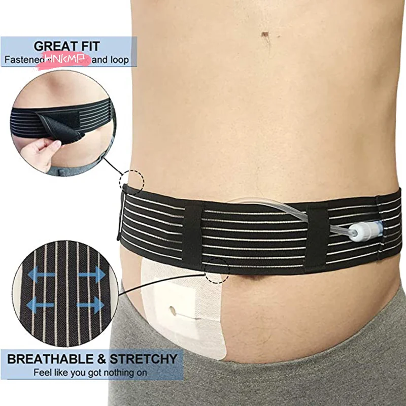 H-Peritoneal Dialysis Belt Adjustable Breathable Catheter Fixation Device Feeding Tube Holder Drainage Tube Belt Abdominal Belt