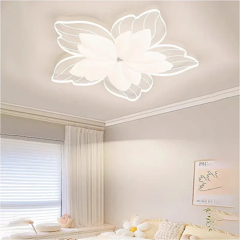 Modern Minimal Flowers LED Ceiling Pendant Light For Restaurant Bedroom Living Room Suspension Chandelier Home Decor Indoor Lamp