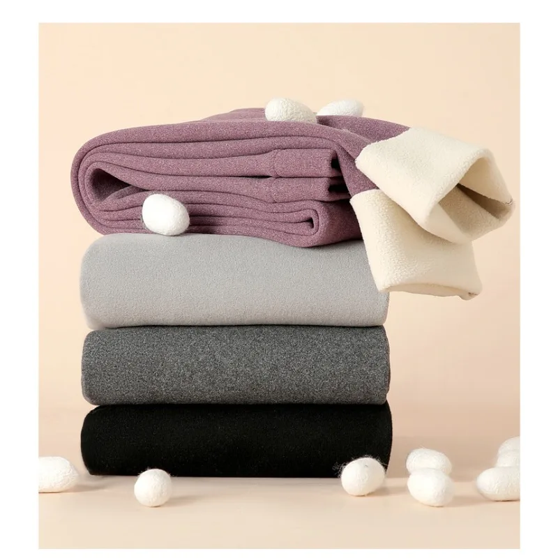 Winter Fleece Lined Thermal Leggings for Women High Waist Thick Warm Pants for Outerwear or Underwear