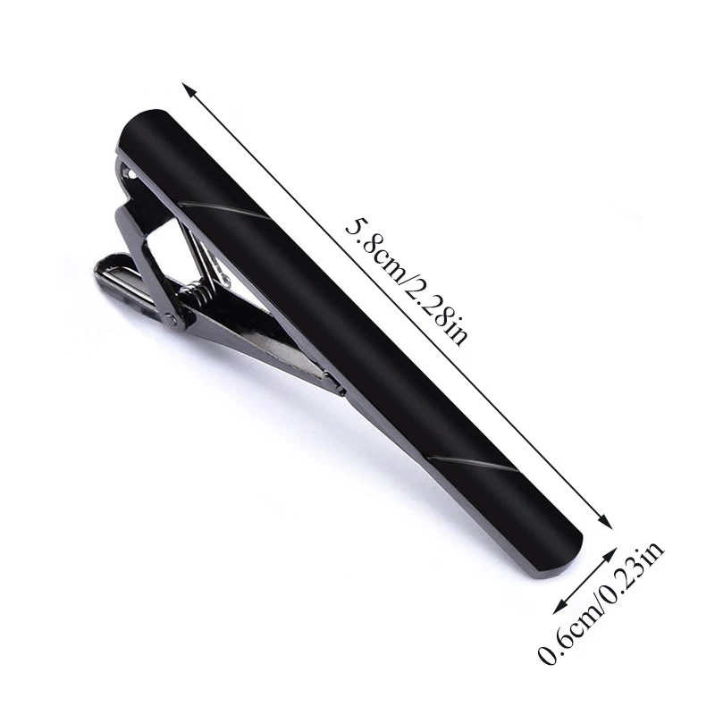1pc Men\'s Tie Clip Colorful Metal Tone Simple Bar Clasp Practical Necktie Clasp All-match Men\'s Formal Business Tie Clip
