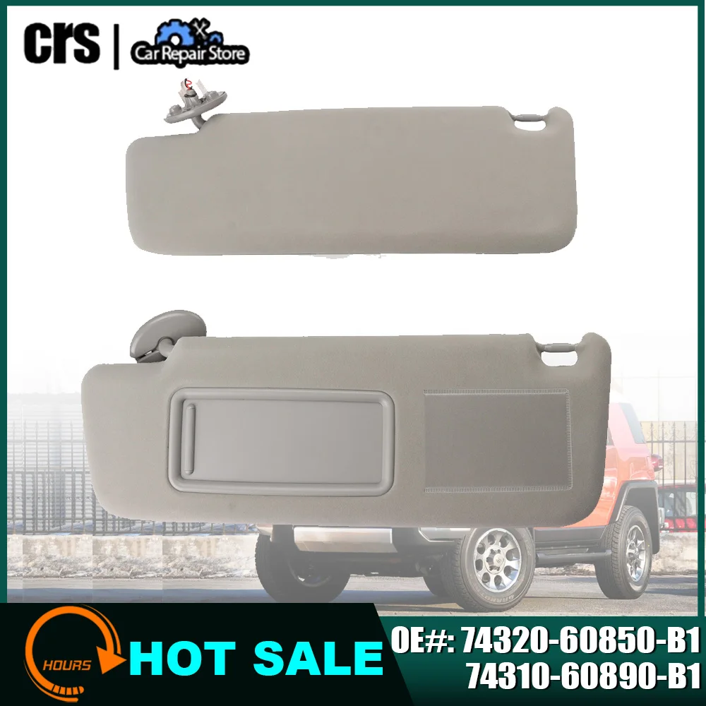 Sun Visor 74320-60850-B1 7432060850B1 Right Left Side For Toyota Land Cruiser Prado 02-10 GRJ12 KDJ120 KZJ120 LJ12 RZJ12 Gray