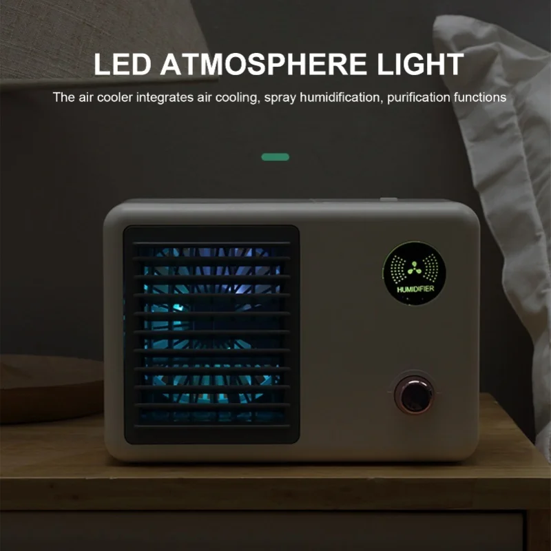 سطح المكتب مبرد الهواء مروحة مكيف الهواء الصغيرة USB مروحة شخصية مبرد الهواء الهادئ مروحة التبريد 3 سرعات مروحة التغشية لغرفة المنزل #3