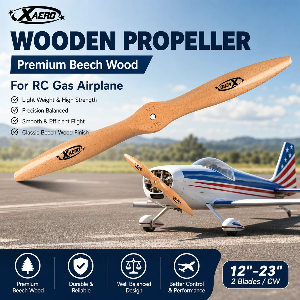 XAERO 1 ud. Hélice de madera CW para avión RC a gasolina 12x8 13x6 14x10 15x8 16x8 17x10 18x10 19x8 20x8 21x10 22x10 23x8
