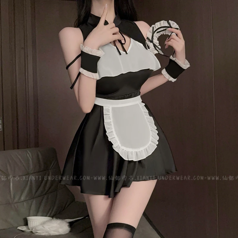 Sexy Set Lingerie Anime Woman Lolita Maid Uniform  Dress Cosplay Costume