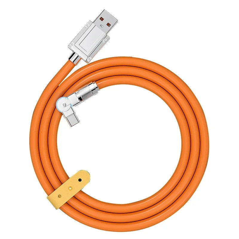 MVQF 66W Super Charge Cable Type-C Quick Charge Liquid Silicone Data Cable Type C 180° Rotatable Cord for Samsung Huawei for iso