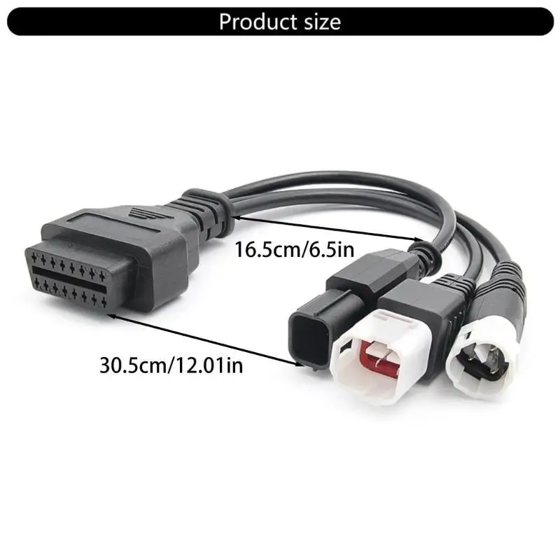 E7CA obd2 obdii الفاصل تمديد 1 إلى 3 أنثى 16 دبوس الماسح الضوئي موصل التشخيص كابل 3pin 4pin 6pin تمديد