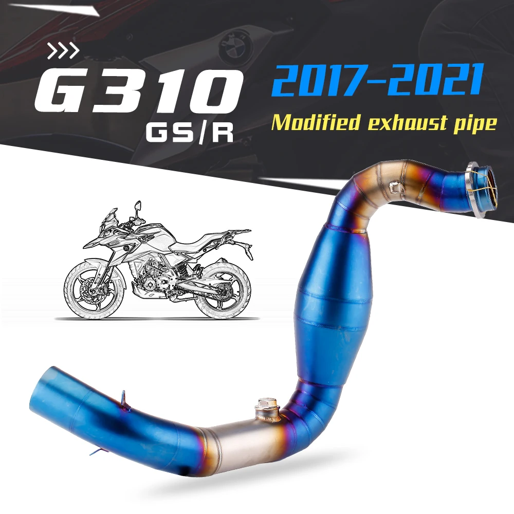 Suitable for G310S 310GS G310R 2017-2021 stainless steel or titanium alloy motorcycle front exhaust pipe